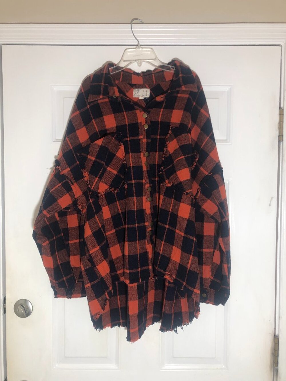 Oli & Hali Boho Western Plaid Shacket M/L